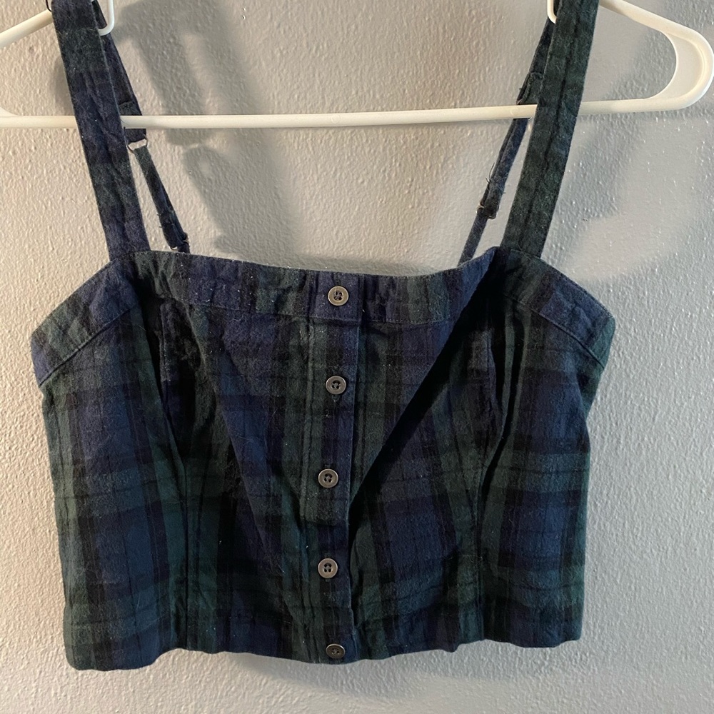 Cropped square neck tank top